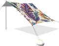Mardi Gras Carnival Beach Tent Sun Shelter Set UPF50+ UV Protection 10.5 x 9.19 FT Camping Shade Canopy with Sandbags Sand Anchors Carrying Bag and Others