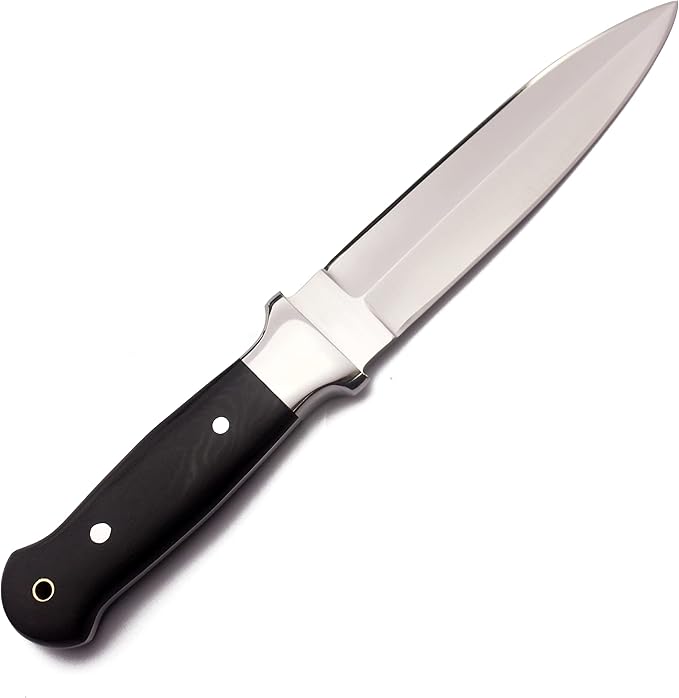 GCS Handmade Handle D2 Tool Steel Tactical knife Hunting Knife Camp Knife with leather sheath Full tang blade designed for Hunting &amp EDC GCS 314