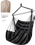 ADVOKAIR Hammock Chair Swing Heavy-Duty Hanging Rope Swing Seat Supports 500 Lbs Ideal for Outdoor Patio Backyard Porch Deck &amp Indoor Bedroom Use