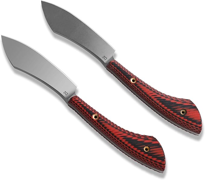 Original Design Beautiful High-Hardness Fixed Blade EDC Tool Peeling Outdoor Hiking &amp Camping Supplies Huntting Knife D2 Steel Blade G10 Handle with Sheath (Sanding)