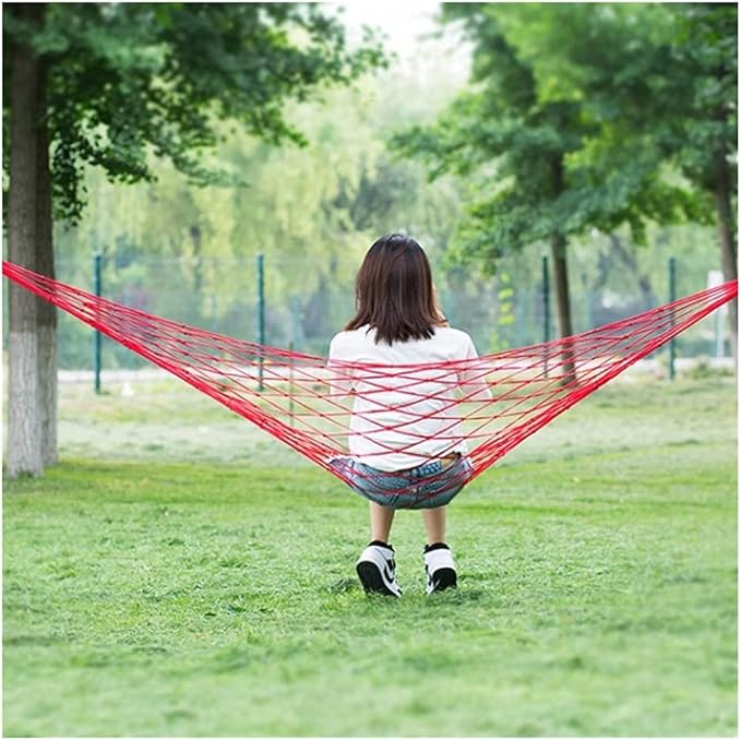 Portable Hammock Portable Hammock Mesh Swing Seat Hammocks Easy to Hang Comfortable for Beach Garden Backyard for Backpacking Beach