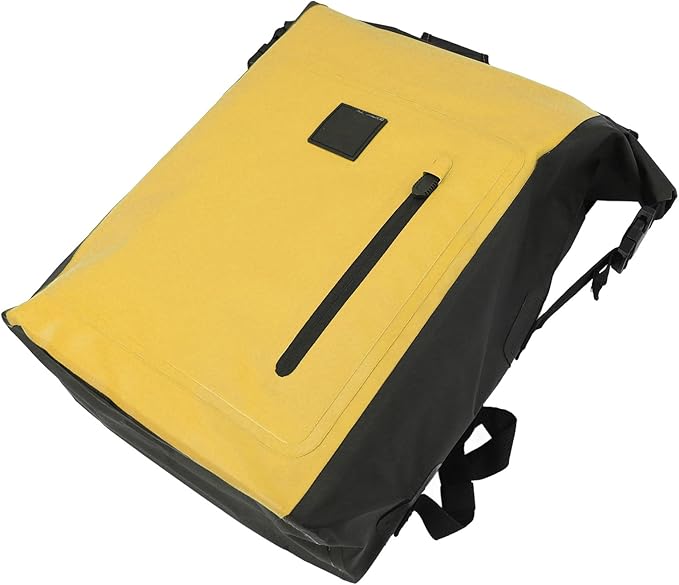 Backpack 25L Dry Bag for Outdoor Travel Hiking Camping PVC Tear Floating Dry Backpack with Roll Top Closure for Kayaking Swimming (Yellow)