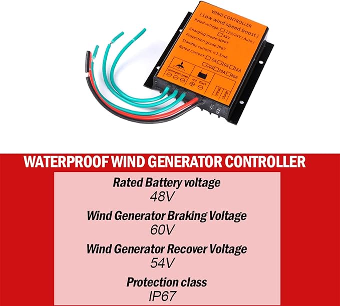 3000W MPPT Charge Controller12V-220V for Wind Turbine10A 20A 30A Low Wind Speed Volatge Regulator for Wind Generator Three Phase220v