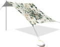 Elegant Flowers White Beach Tent Sun Shelter Set UPF50+ UV Protection 10.5 x 9.19 FT Camping Shade Canopy with Sandbags Sand Anchors Carrying Bag and Others