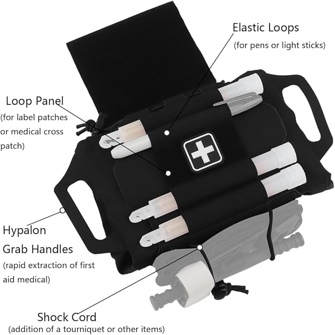 Tactical IFAK PouchRapid Tear-Away Two-Piece System First Aid Kit Medical Pouches Emergency Survival Bag