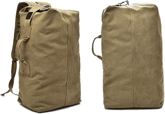 Multifunctional Military Tactical Canvas Backpack Large-Capacity Travel Mountaineering Bag Suitable For Travel Backpacks Hiking Mountaineering And Other Outdoor Activities