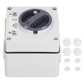 Outdoor Power Isolator - 500V On-Off Switch with Rotary Control Socket and Accessories (3P40A)
