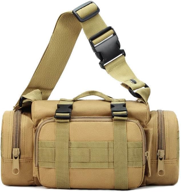Outdoor Sports Hiking Pack Range Bag Molle Camouflage Tactical Camera Gear Bag - Tan