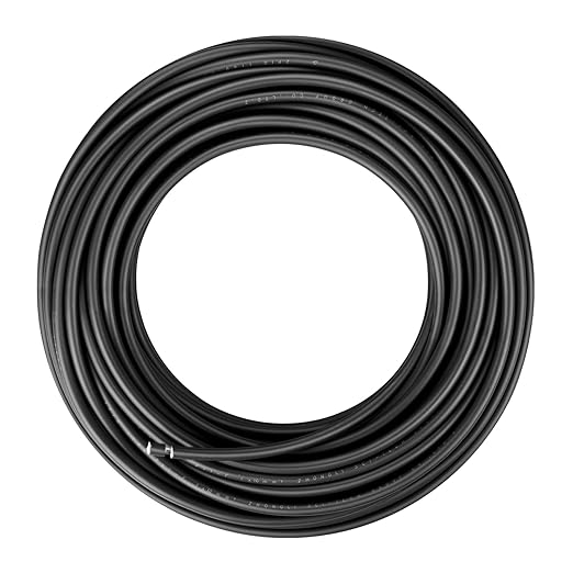 Solar Panel Wire - 50FT Black Tinned Copper Wire 8AWG (10mm²) PV Wire Solar Extension Cable for Outdoor Automotive RV Boat Marine Solar Panel - Black (8AWG 50FT)