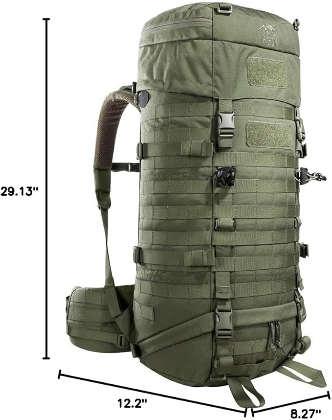 Tasmanian Tiger TT Base Pack 52 Modular Expandable Backpack 52 L to 65 L Volume Trekking Backpack