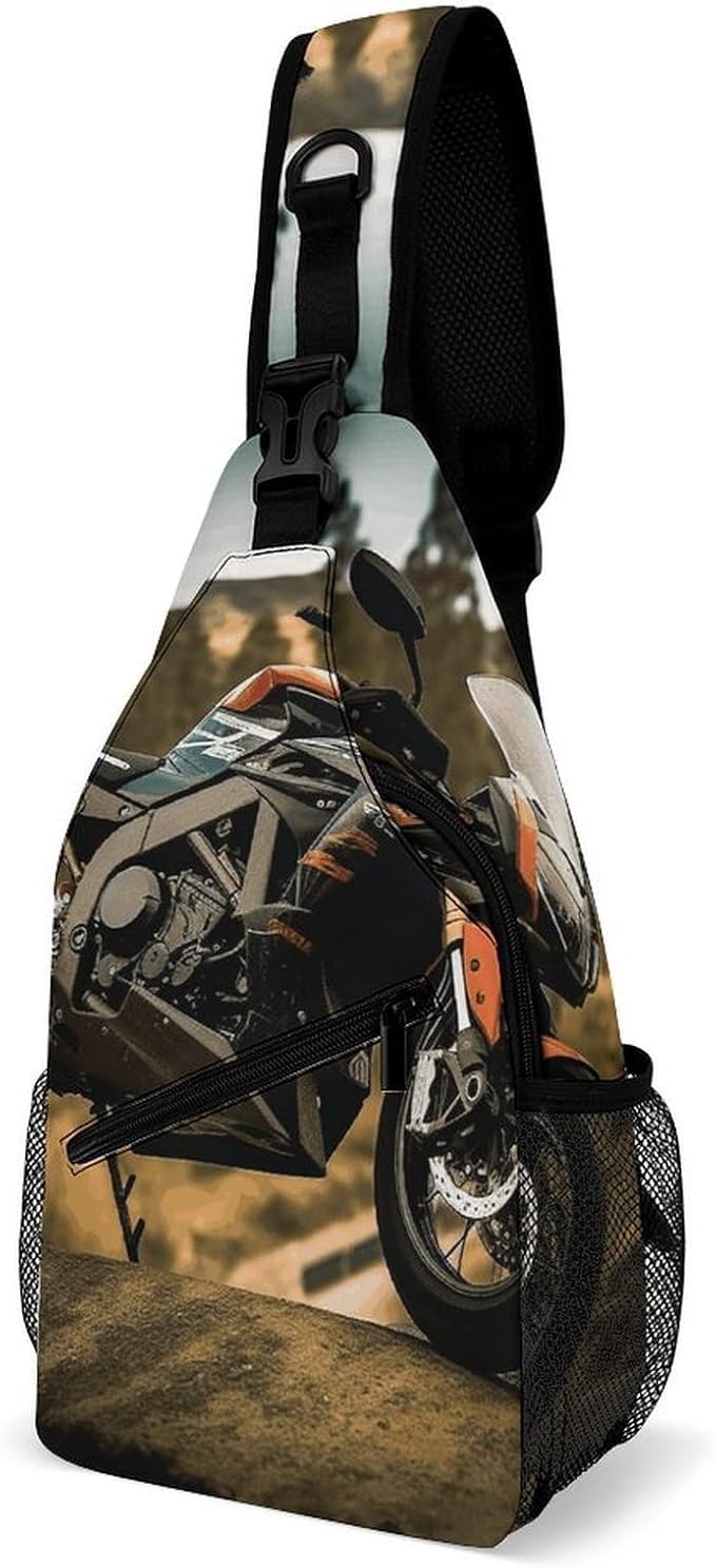 Sport Motorcycle Sling Bag Chest Shoulder Backpack Crossbody Bags Travel Chest Pack Anti Theft Fanny Pack Men Women
