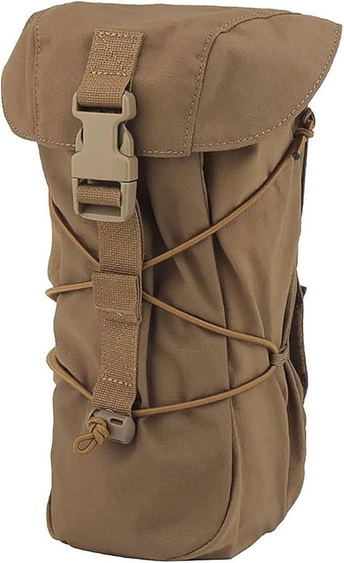 Multifunctional large capacity Dump Pouch Drawstring Magazine Tactical Utility Pouch Recycling Pouch Waist Bag (Tan)