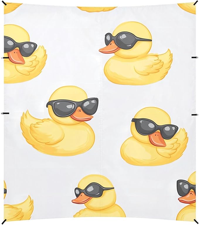 ALAZA Duck Sunglasses Pattern Beach Tent Sun Shelter Portable Canopy Sunshade for Outdoor Camping Picnics Backyard Fun 10x9 ft