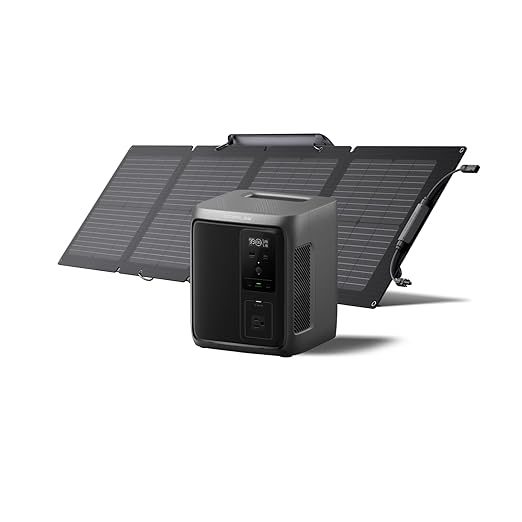 EF ECOFLOW Solar Generator DELTA 3 1000 Air with 110W Solar Panel 960Wh LiFePO4 (LFP) Battery 500W AC Output Portable Power Station for Home Backup Power Outages Camping &amp RVs