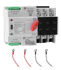 100Amp AC110V Automatic/Manual Transfer Switch 3P 50/60Hz 3POLE 100A Mini ATS Solar Auto Dual Power Switch for Home Din Rail Mounted Cn Automatic Changeover Fast Transfe for Rv Lv Power