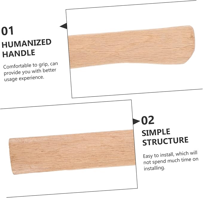Wooden Axe Handle Replacement for Council Tool Axe Carpenter Hatchet Easy to Install Ax Handle