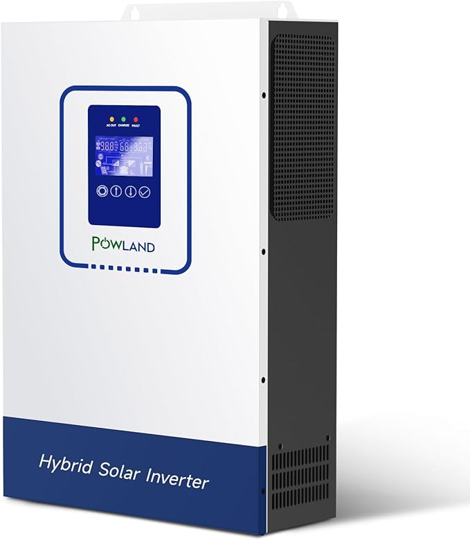 POWLAND 3600W Solar Inverter Pure sine Wave Inverter 48V to 110V/120V Built-in 80A MPPT Controller Suitable for Homes RVs and can be Used with Lithium Lead-Acid Gel Battery Off-Grid Systems