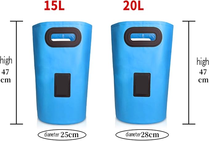 Beach Bag Outdoor Portable Waterproof Bucket for Outdoor Riding Camping Travel Water Sports Storage Bag Outdoor Quick-Drying Bag (Color : Orange Size : 2547cm)