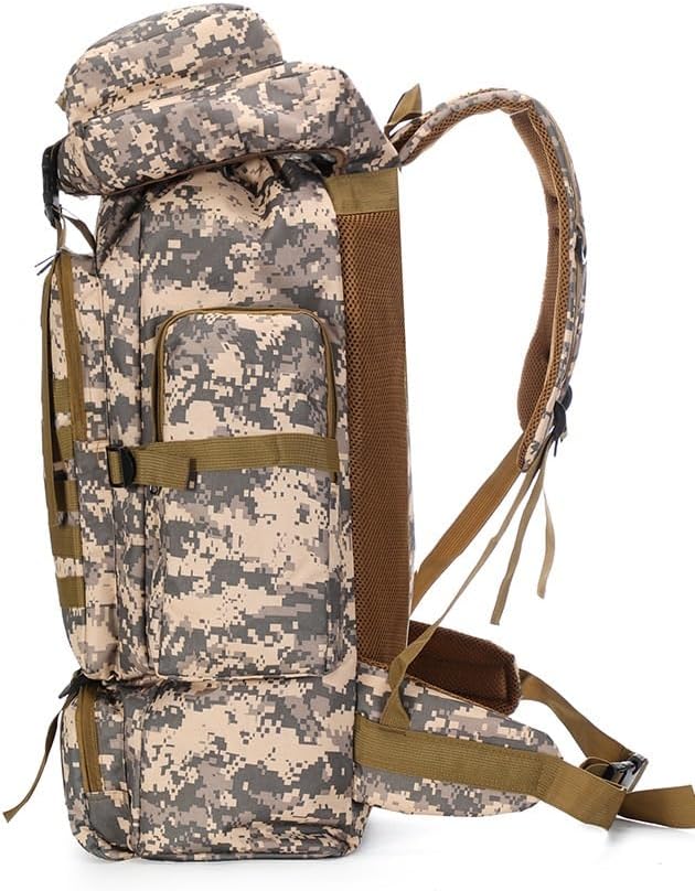 Tactical Backpack Military Molle Hiking 80L Camouflage hiking bag tactical black