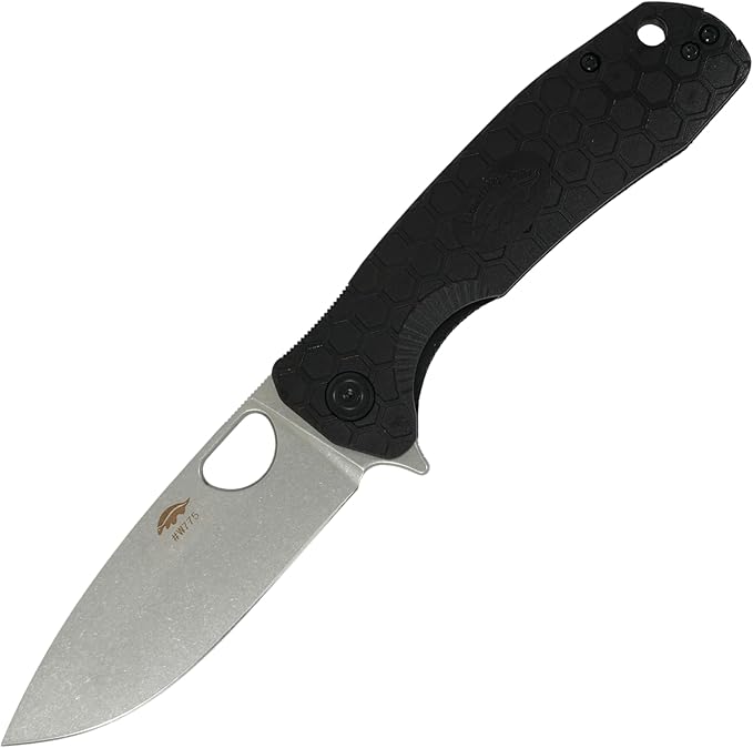 Honey Badger Large Pocket Knife EDC Drop Point Folding Utility Knife 3.6 Steel Blade Reversible Pocket Clip - (3.8oz) Drop Point Limited Edition D2 HB1286