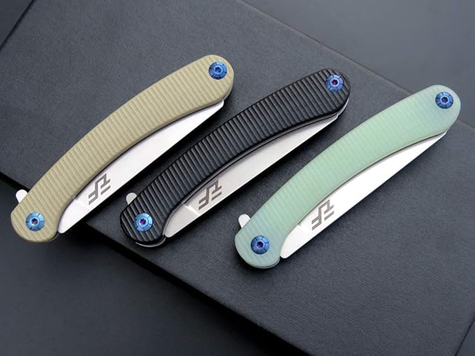 Eafengrow EF939 Folding Pocket Knife with D2 Steel Blade G10 Handle EDC Pocket Folding Knife for Camping Survival and Outdoor (Black)