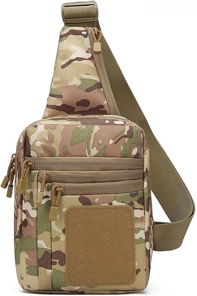 Tactical Pistol Gun Case Shoulder Bag Outdoor Hiking Hunting Camping Chest Bag with Gun Holster