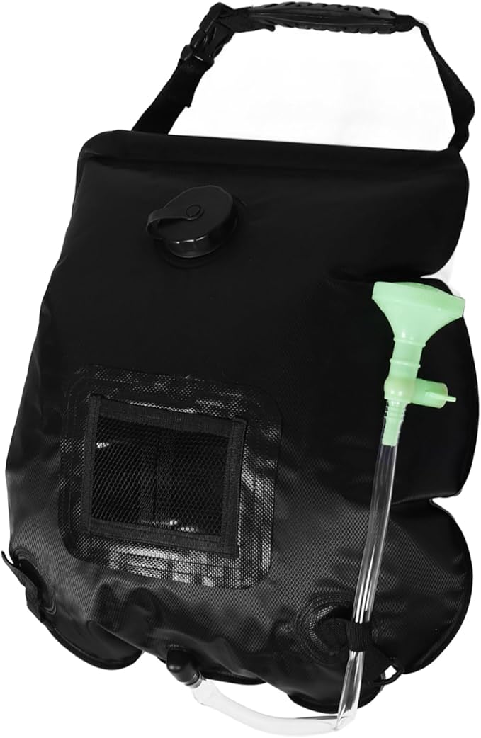 GALPADA Solar Heated Shower Bag for Outdoor Camping Removable Hose Switchable Shower Head Portable Design for Hiking Beach and Travel