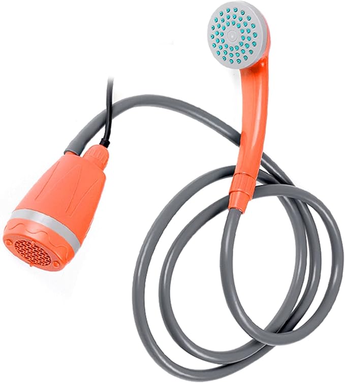 62W 12V Portable Outdoor Shower Head Water Pump Camping Hiking