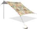 xigua Easter Bunny Beach Tent Sun Shelter with Carrying Bag - Silver Coated Oxford Fabric Beach Canopy for Beach Camping Fishing - Includes Windproof Ropes Sandbags &amp Stakes