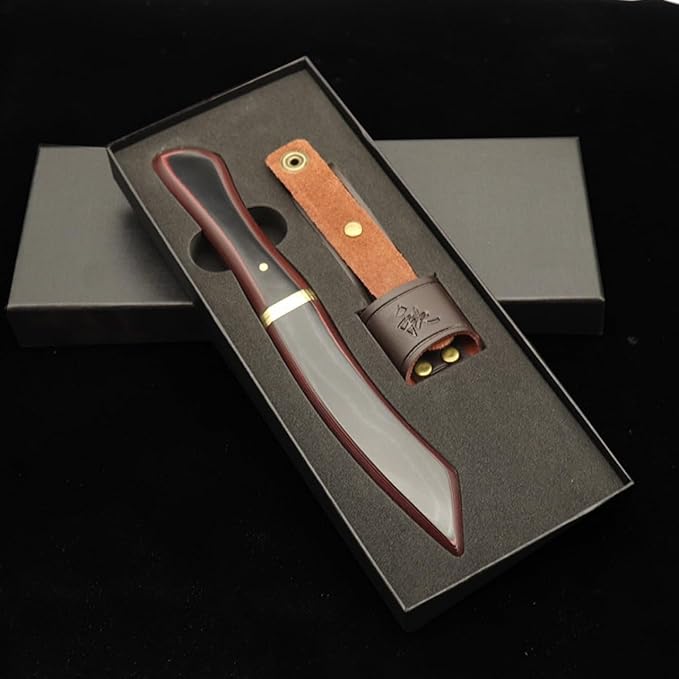 Damascus Fixed Blade Knife with Sheath Full Tang Knives For MenEDC Outdoor Camping Tactical Knives ToolsGifts for Men