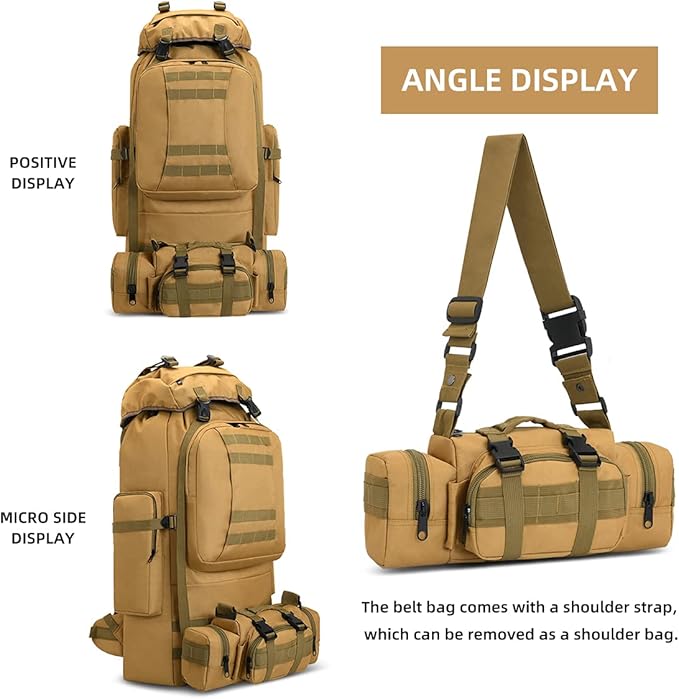 100L Camping Hiking BackpackMolle military Tactical rucksack backpackWaterproof Lightweight Hiking Backpack