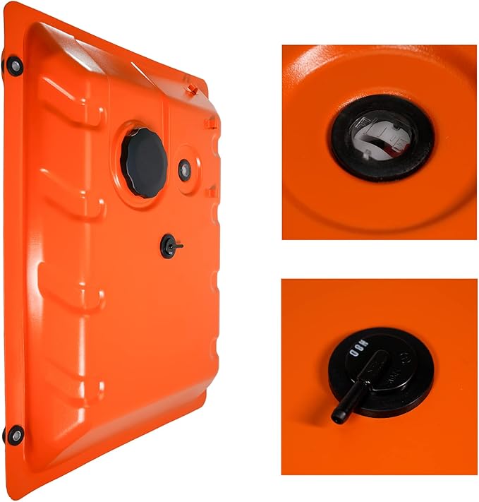 JMCHstore OEM Metal Generator Gas Fuel Tank for Generac GP5500 GP6500 RS5500 RS7000E GP7500E RS8000E XT8000E XT8500EFI 0H7510A / 0H75100SRV 5500w 6500 6500w 7500 389cc OHV Portable Generator Orange