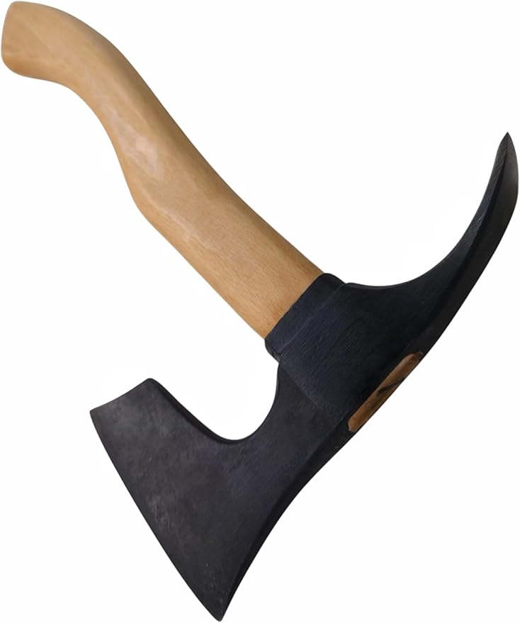 Bearded Hatchet Combo Axe with Adze Blade Bushcraft - Ergonomic Handle