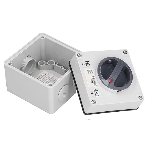 Outdoor Power Isolator - 500V On-Off Switch with Rotary Control Socket and Accessories (3P40A)