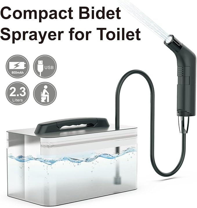 LUOOV Portable Camping Shower Electric Outdoor Shower Camp Shower Pump Rinse Kit Battery Power Handheld Rechargeable Showerhead for CampingHiking Traveling