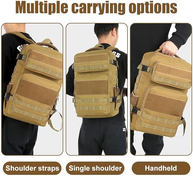 MiOYOOW Outdoor Tactical Backpack Wear Resistant Hiking Backpack Large Capacity Training Bag for Hunting Sports Fishing Travel Camping