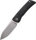 Petrified fish PFE05 Flavorist3.15 K110 Satin Blade 94g Micarta Handle Front Flipper Liner lock Folding knife (Black-S)