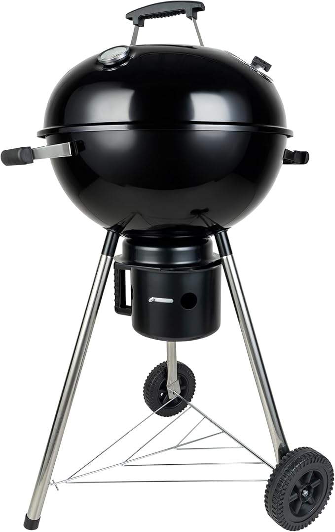 Charcoal Grills 18 inches Kettle Grill with Lid&ampLarge Ash CollectorOutdoor Barbecue Grill for Camping/Garden/Party/Poolside