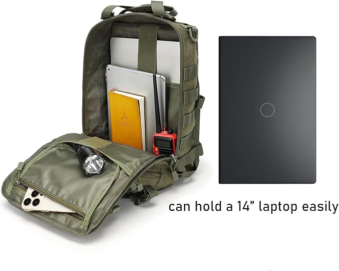 Tactical Sling Backpack and 9L Tactical Camping Storage Bag