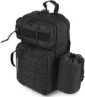 Yukon Outfitters Overwatch Sling Pack - EDC Hiking Outdoor Urban Ergonomic Spacious 20 Liter Tactical One-Shoulder Backpack | Bottle Cinch Pouch Included Black