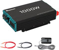 Renogy 1000W Pure Sine Wave Inverter 12V DC to 120V AC Converter for Home RV Truck Off-Grid Solar Power 110V with Built-in 5V/2.1A USB Port Hardwire Remote Controller