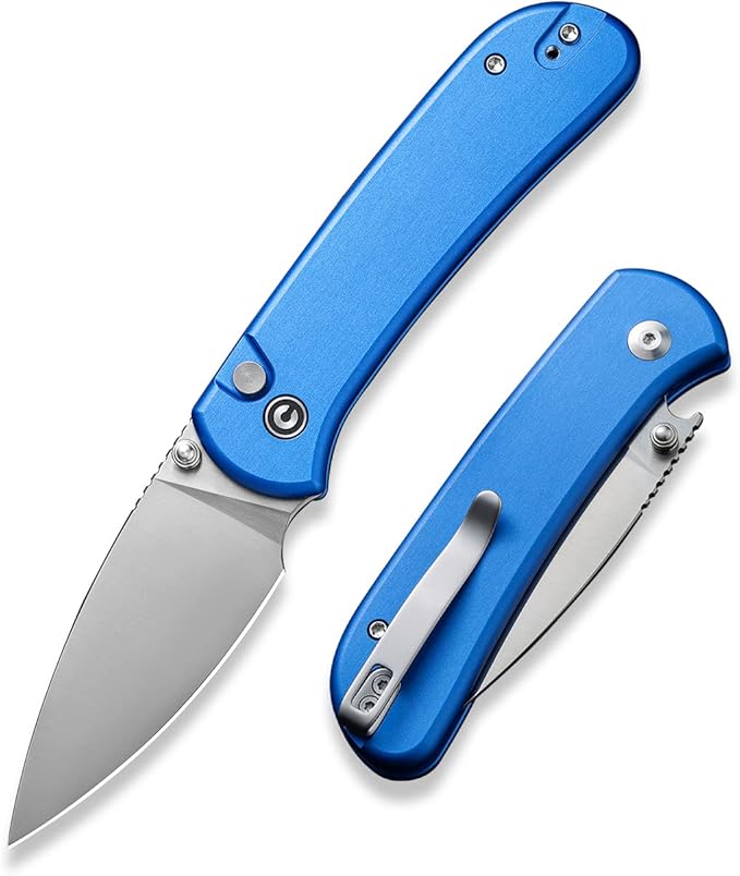 CIVIVI Pocket Folding Knife- Thumb Stud Opener for EDC 2.98 14C28N Blade Aluminum Handle Qubit Utility Knife for Men Women Gift C22030E-3