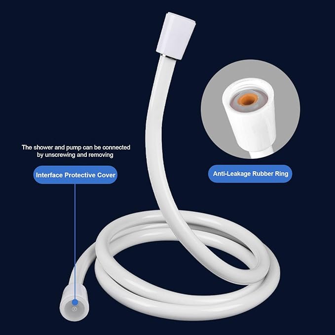 Portable camping shower outdoor camp shower pump multiple spray modes rechargeable suitable for travel hiking pet cleaning car washing