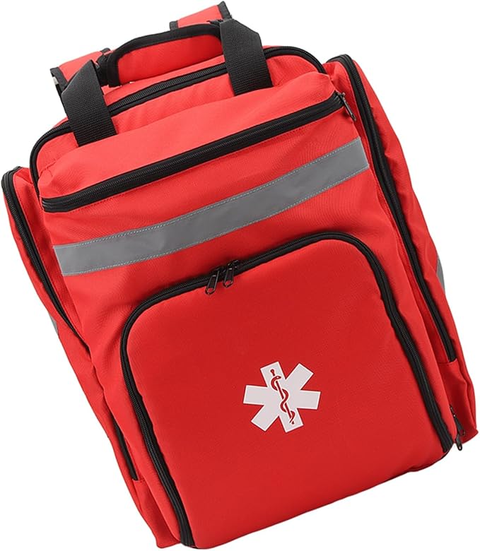 Red Firefighter Bag Large Capacity Responder Bag Sturdy Emergency Medical Backpack for Travel Camping