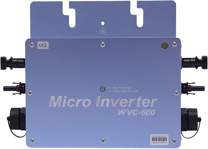 Solar Micro Inverter with LCD Display Waterproof IP65 Wvc-600W Solar Grid Tie Micro Inverter Microinverter IP65 Self Cooling 110V (WVC-600w LCD Display)