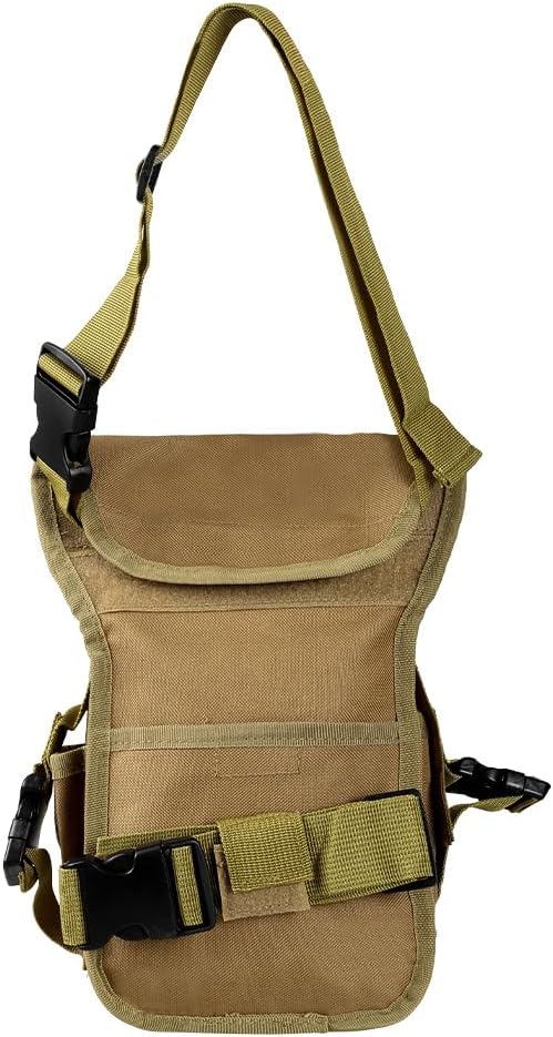 Tactical Drop Leg Bag Adjustable Thigh Pouch Bag with Multi-Pocket for Cycling Hiking Climbing Hunting Travelling