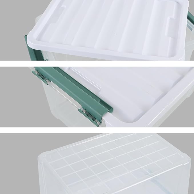 20 Quart Clear Stackable Storage Box 6-Pack Plastic Storage Container with Latching Lid