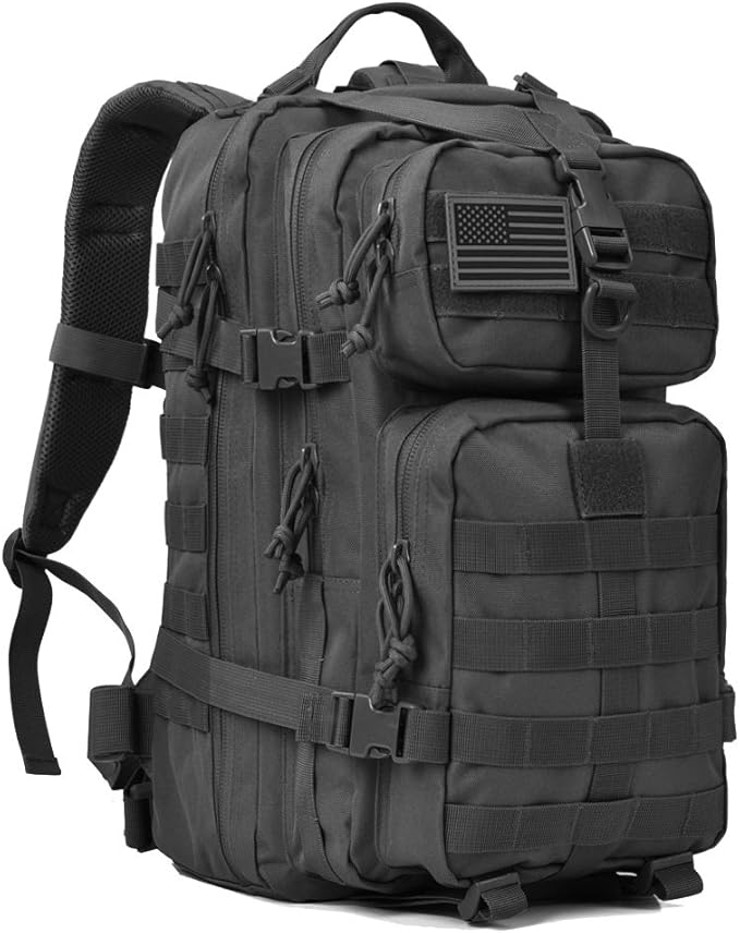 REEBOW GEAR Military Tactical Backpack 3 Day Assault Pack Army Molle Bag Backpacks Rucksack 35L Black