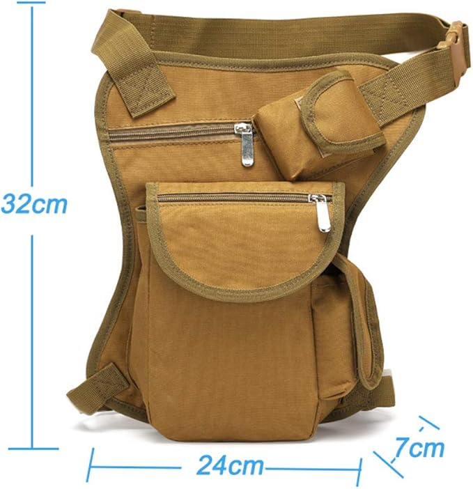 Outdoor Sports Hiking Versipack Camouflage Bag Tactical Leg Pack - Tan