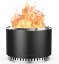 27 inch Smokeless Fire Pit with Waterproof Cover Stainless Steel Outdoor Smokeless Firepit Wood Burning Fire Pits for Camping BonfireLow Smoke Firepit for Outside